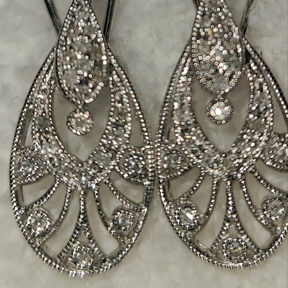 White 14K Gold with Dimonds earrings - Picture 7 of 16